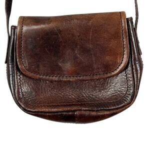 Nino Bossi Leather Crossbody Bag Brown Leather Purse Small